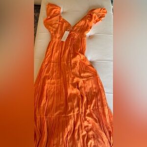 Vici Orange Maxi Dress